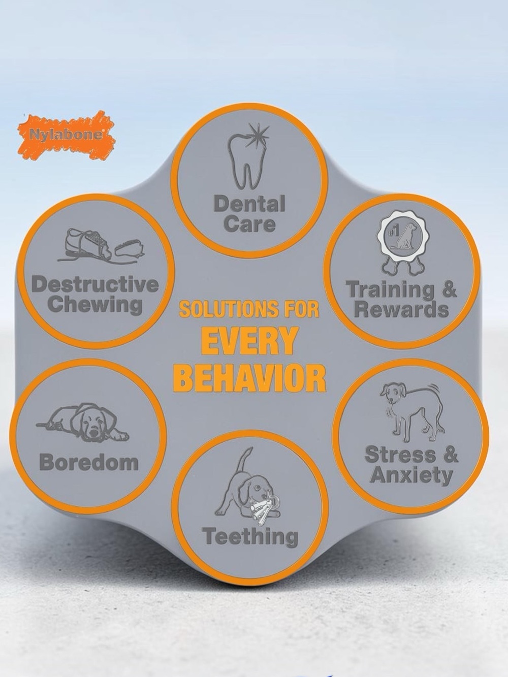 Nylabone Dog Dental Essentials Power Chew Toys Made In USA Chicken Flavor 4 PC - Picture 3 of 16